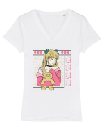 Creepy Pink Tricou mânecă scurtă guler V Damă Evoker