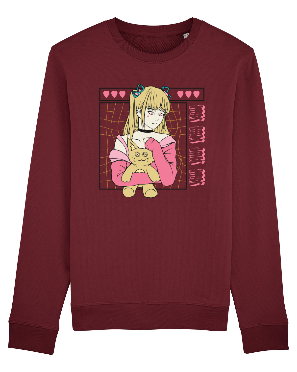 Bluză mânecă lungă Unisex Rise Burgundy