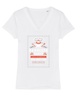 Barbecue Party Tricou mânecă scurtă guler V Damă Evoker