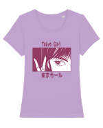 Tokyo Girl Tricou mânecă scurtă guler larg fitted Damă Expresser