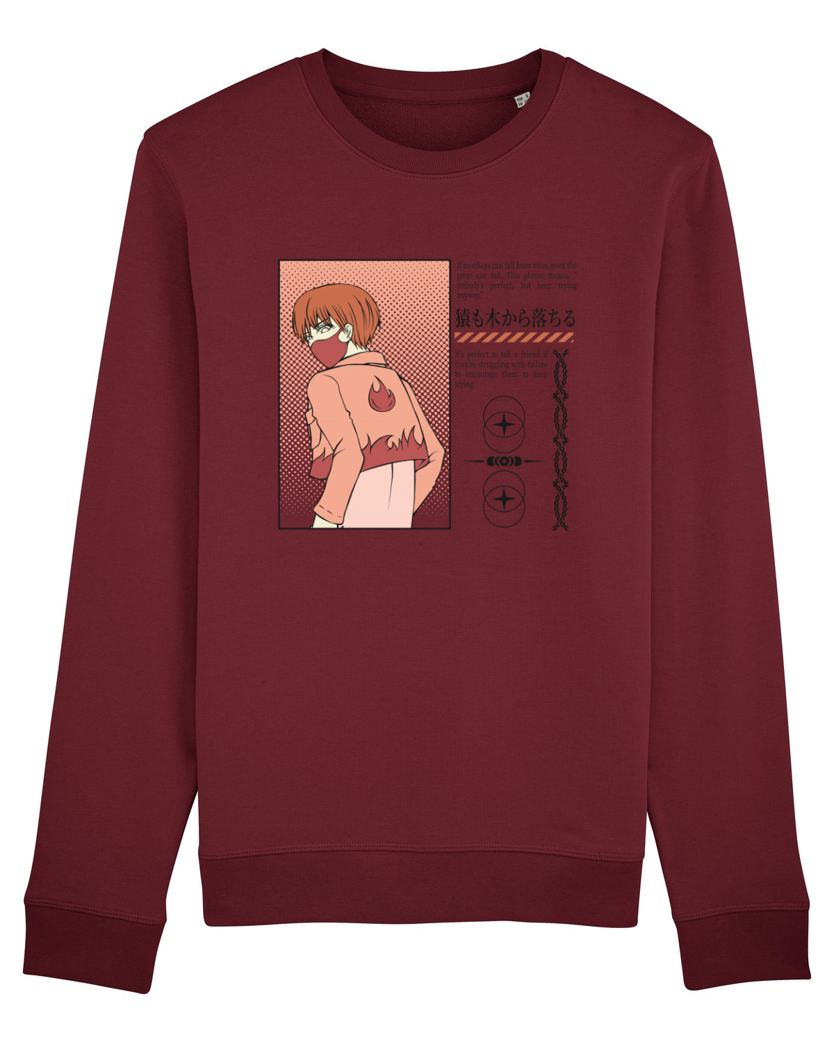 Bluză mânecă lungă Unisex Rise Burgundy
