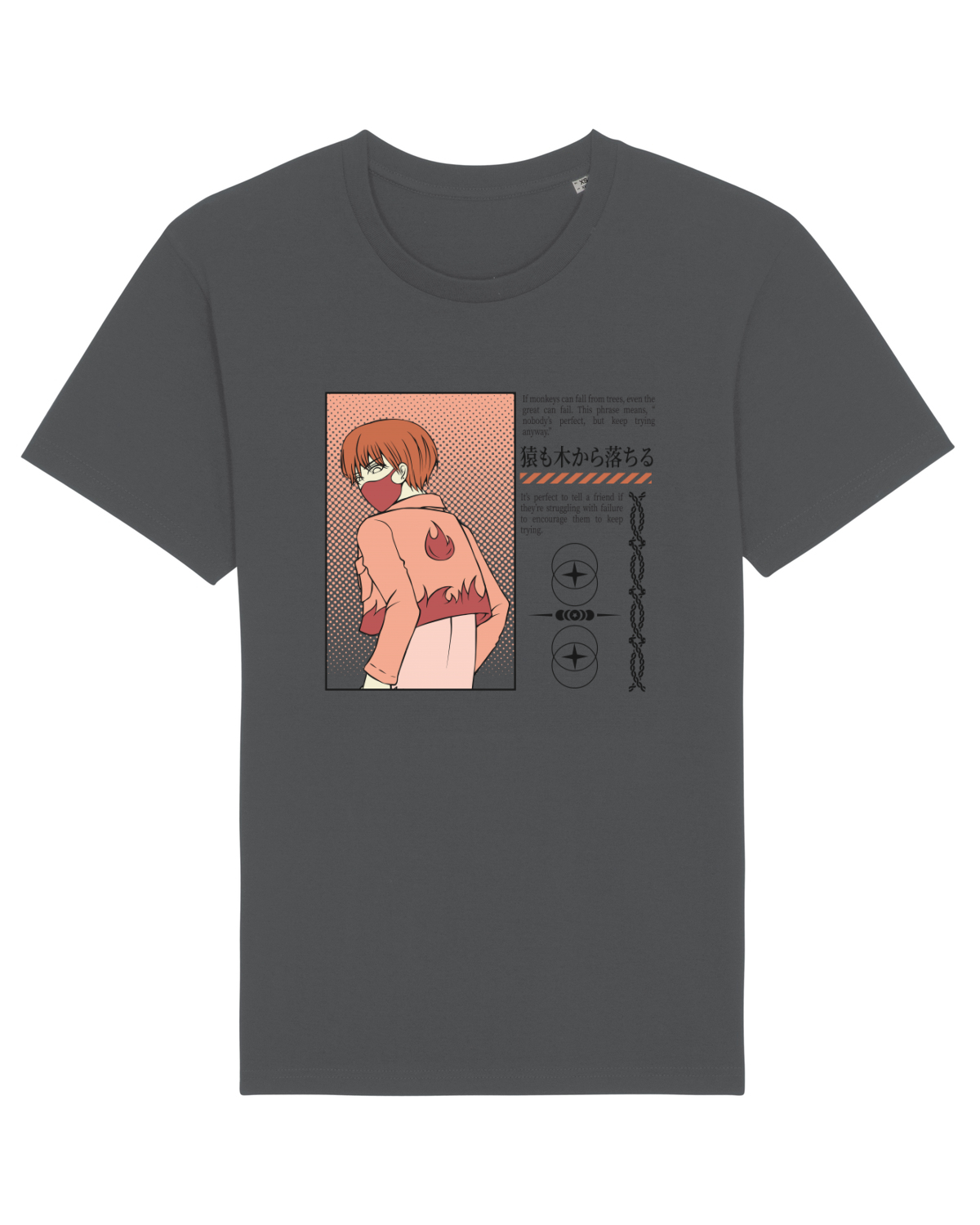 Tricou mânecă scurtă Unisex Rocker Anthracite