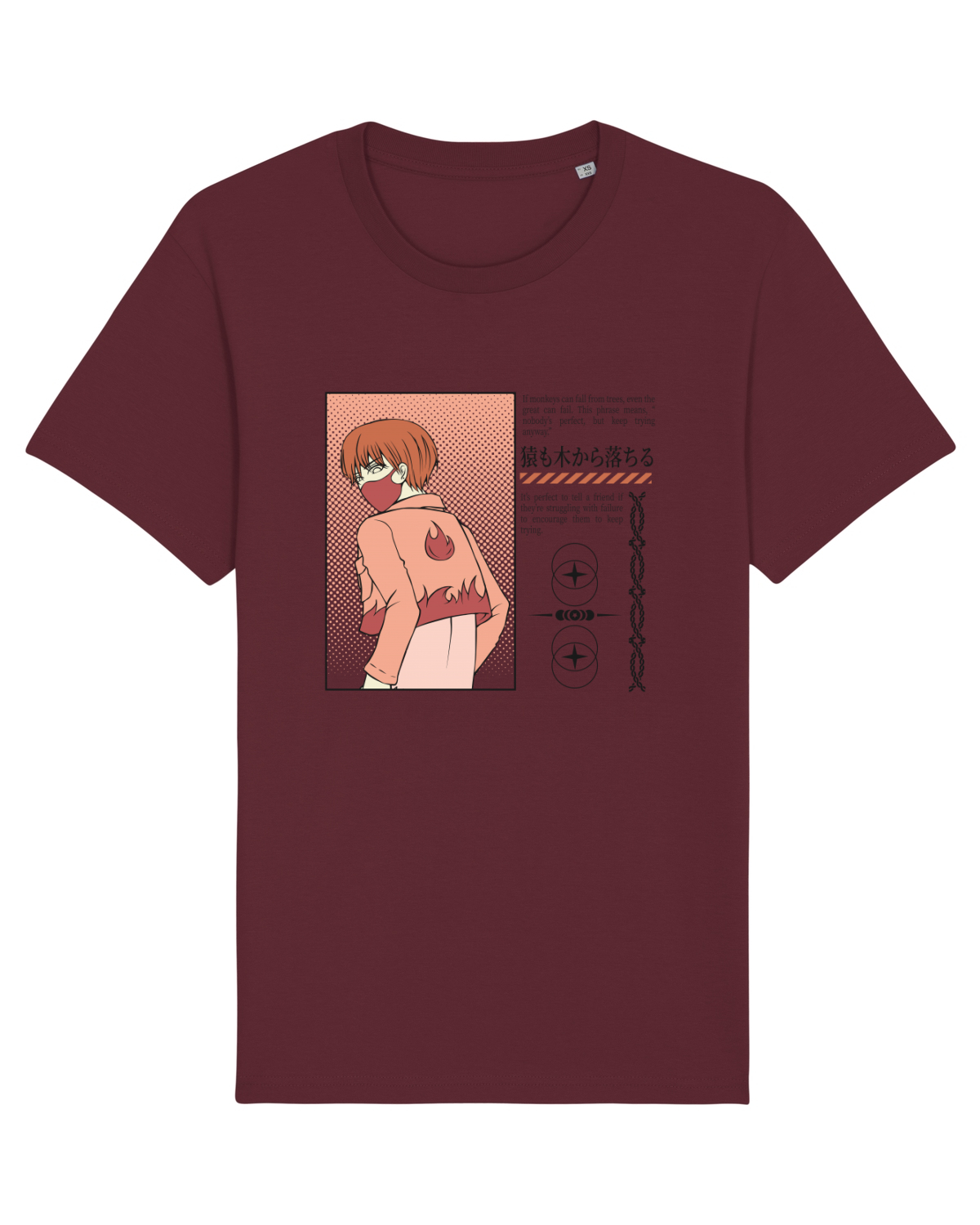 Tricou mânecă scurtă Unisex Rocker Burgundy