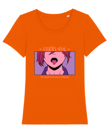 The Mouth is the Source of Disaster Bright Orange