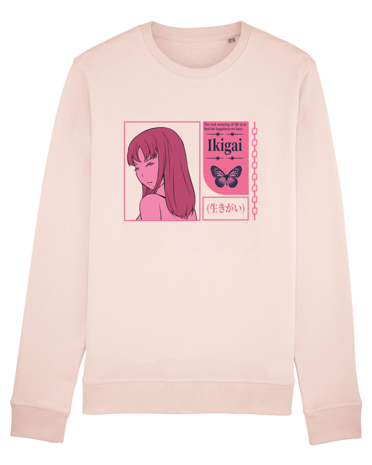 Bluză mânecă lungă Unisex Rise Candy Pink
