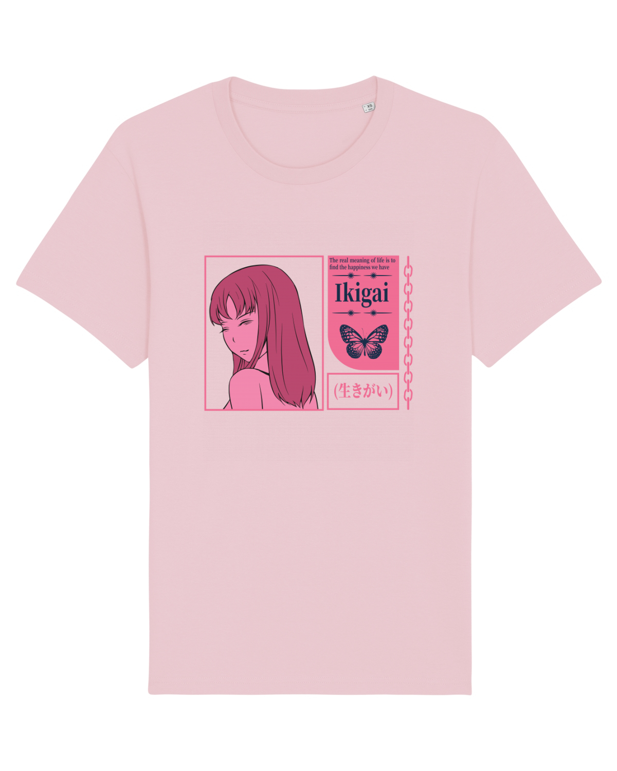 Tricou mânecă scurtă Unisex Rocker Cotton Pink