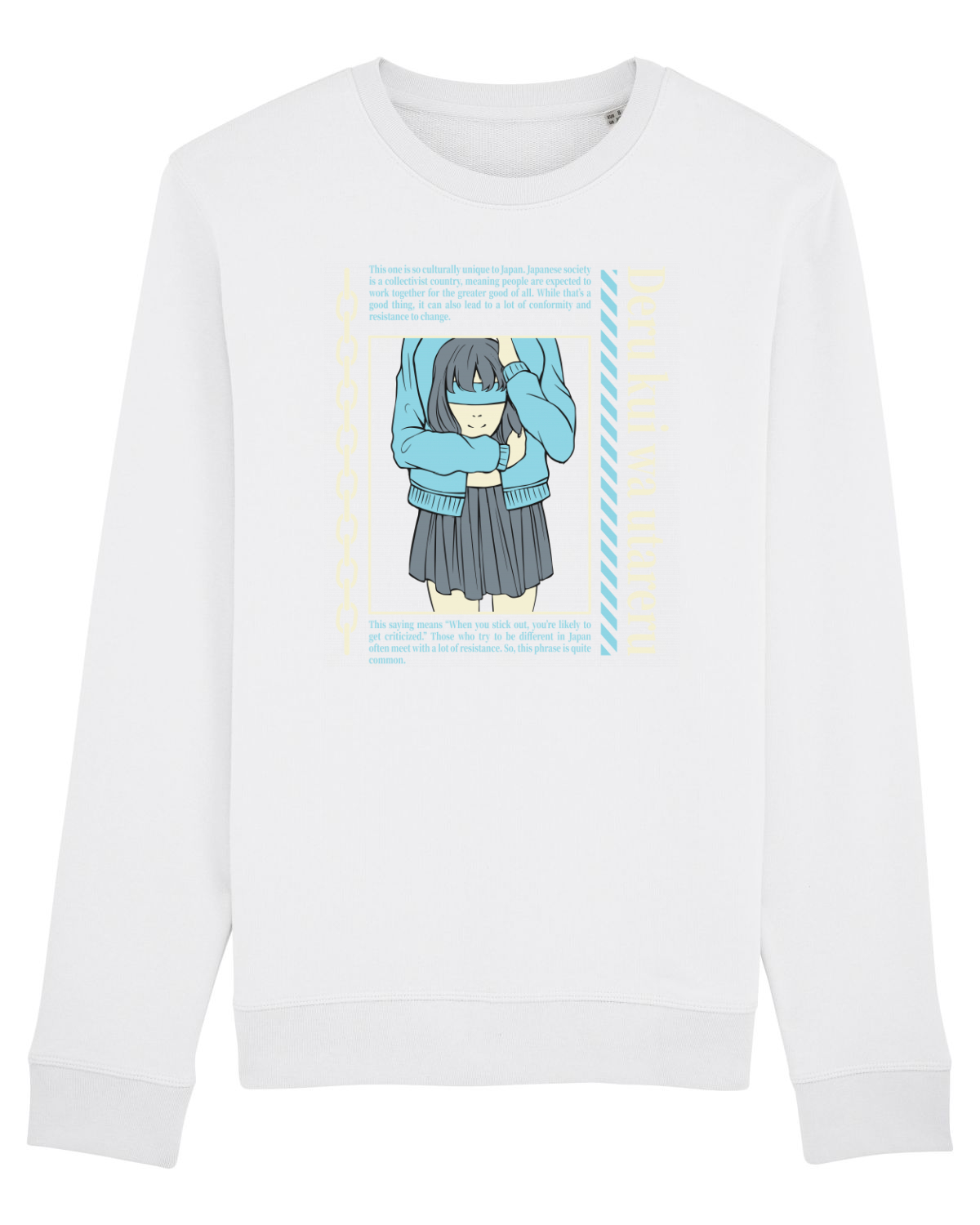 Bluză mânecă lungă Unisex Rise White