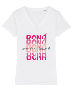 Cea mai bună bonă Tricou mânecă scurtă guler V Damă Evoker