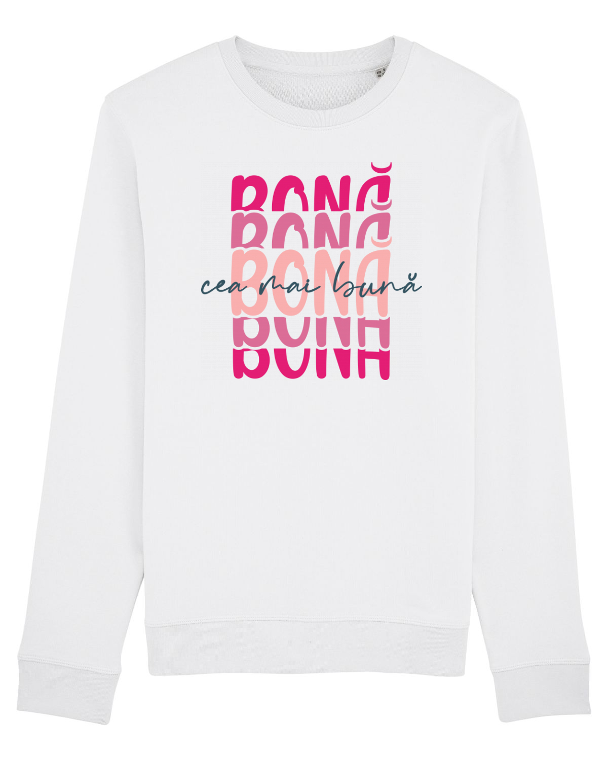 Bluză mânecă lungă Unisex Rise White