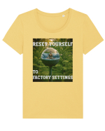 Reset yourself to factory settings Tricou mânecă scurtă guler larg fitted Damă Expresser