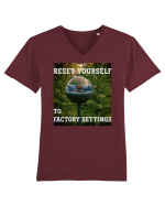 Reset yourself to factory settings Tricou mânecă scurtă guler V Bărbat Presenter