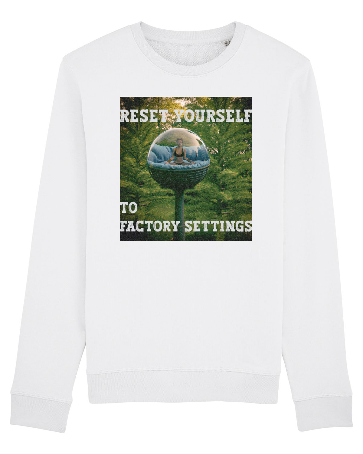 Bluză mânecă lungă Unisex Rise White