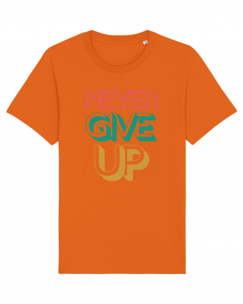 Never Give Up Bright Orange