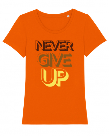 Never Give Up Bright Orange