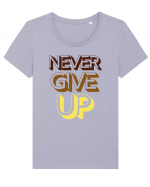 Never Give Up Tricou mânecă scurtă guler larg fitted Damă Expresser