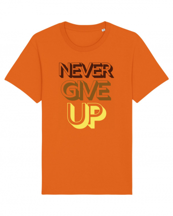 Never Give Up Bright Orange