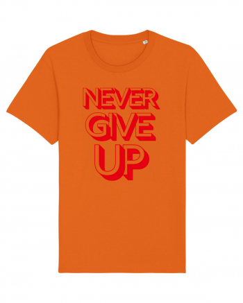 Never Give Up Bright Orange