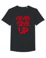 Never Give Up Tricou mânecă scurtă guler larg Bărbat Skater