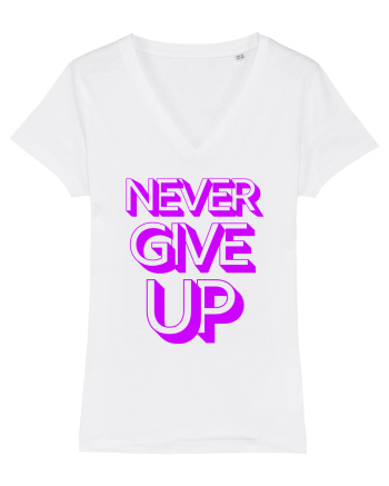 Never Give Up White