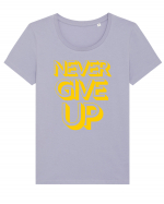 Never Give Up Tricou mânecă scurtă guler larg fitted Damă Expresser