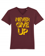 Never Give Up Tricou mânecă scurtă guler V Bărbat Presenter