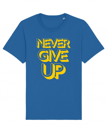 Never Give Up Royal Blue