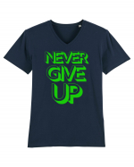 Never Give Up Tricou mânecă scurtă guler V Bărbat Presenter