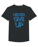 Never Give Up Tricou mânecă scurtă guler larg Bărbat Skater