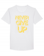 Never Give Up Tricou mânecă scurtă guler larg Bărbat Skater