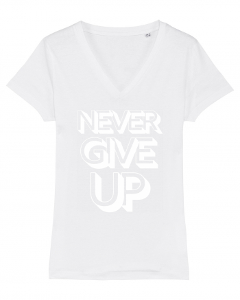 Never Give Up White