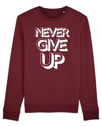 Never Give Up Burgundy