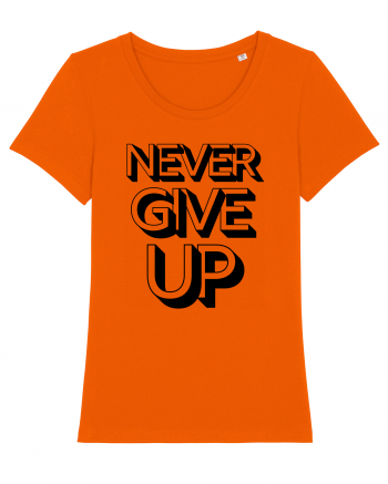 Never Give Up Bright Orange