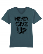 Never Give Up Tricou mânecă scurtă guler V Bărbat Presenter