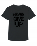 Never Give Up Tricou mânecă scurtă guler larg Bărbat Skater