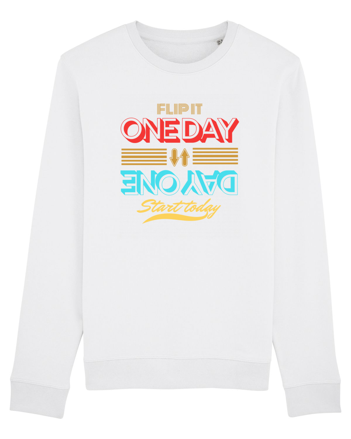 Bluză mânecă lungă Unisex Rise White