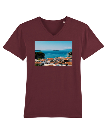 Greece Seaside Burgundy