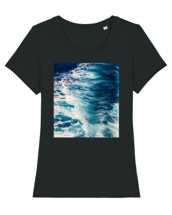Deep Blue Waves Black