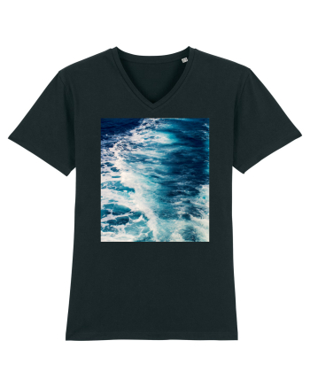 Deep Blue Waves Black