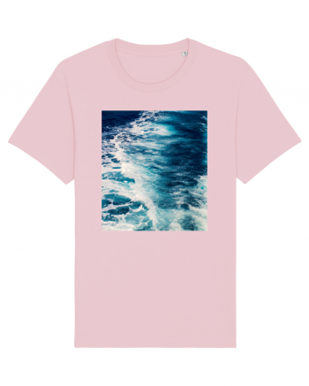 Deep Blue Waves Cotton Pink
