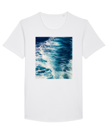 Deep Blue Waves White