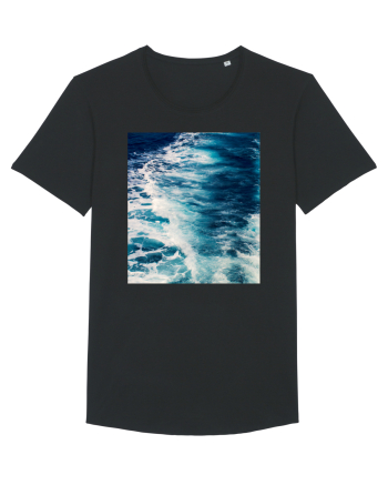 Deep Blue Waves Black