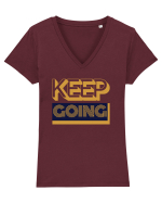 Keep Going Tricou mânecă scurtă guler V Damă Evoker