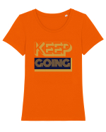 Keep Going Tricou mânecă scurtă guler larg fitted Damă Expresser