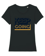 Keep Going Tricou mânecă scurtă guler larg fitted Damă Expresser