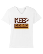 Keep Going Tricou mânecă scurtă guler V Bărbat Presenter