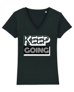 Keep Going Tricou mânecă scurtă guler V Damă Evoker