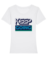 Keep Going Tricou mânecă scurtă guler larg fitted Damă Expresser