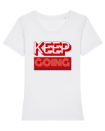 Keep Going Tricou mânecă scurtă guler larg fitted Damă Expresser