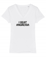 I BEAT ANOREXIA Tricou mânecă scurtă guler V Damă Evoker