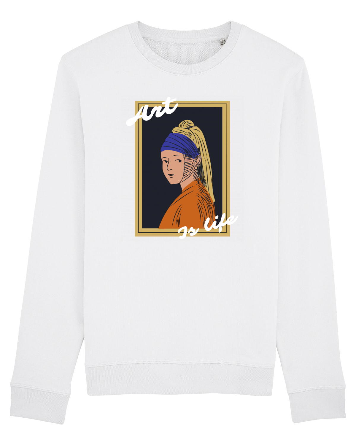 Bluză mânecă lungă Unisex Rise White